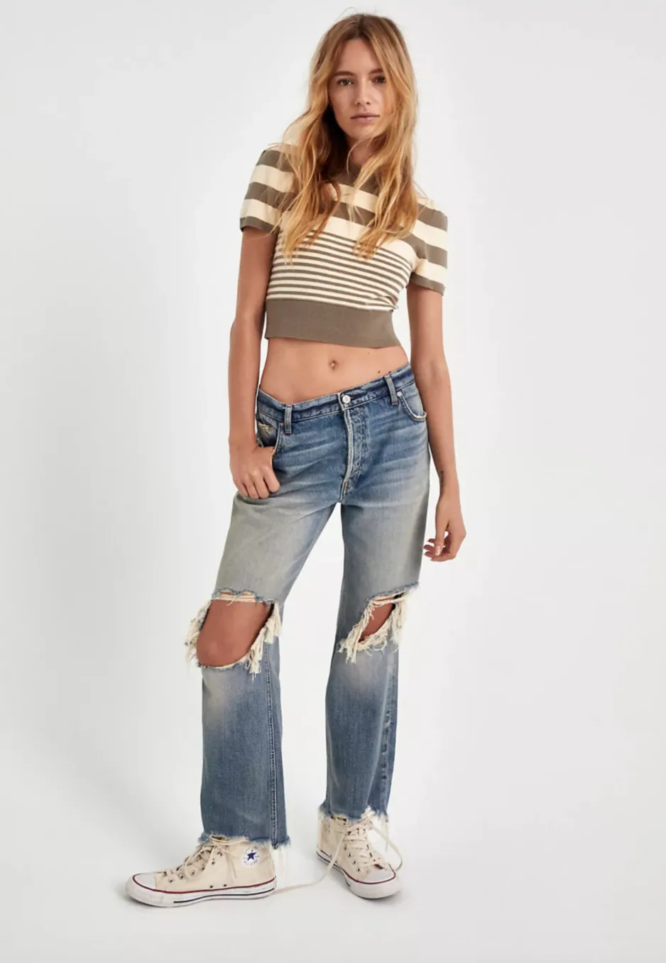 Maggie Mid Rise Straight-Leg Jeans - Aged to Perfection