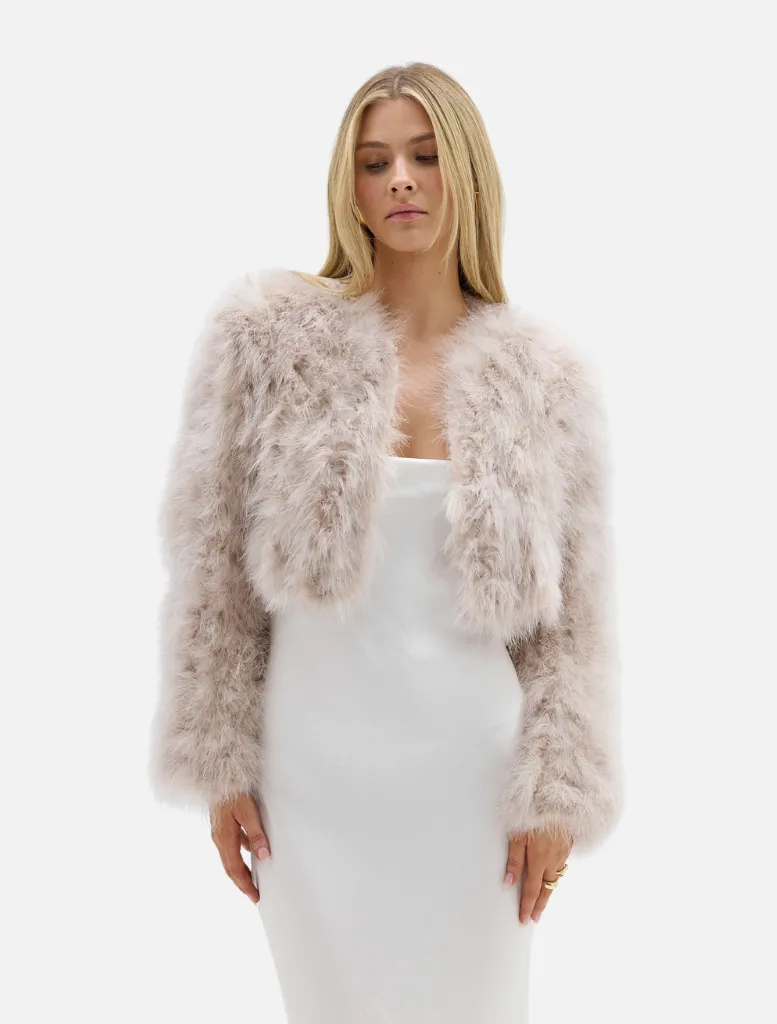 Manhattan Crop Jacket - Blush