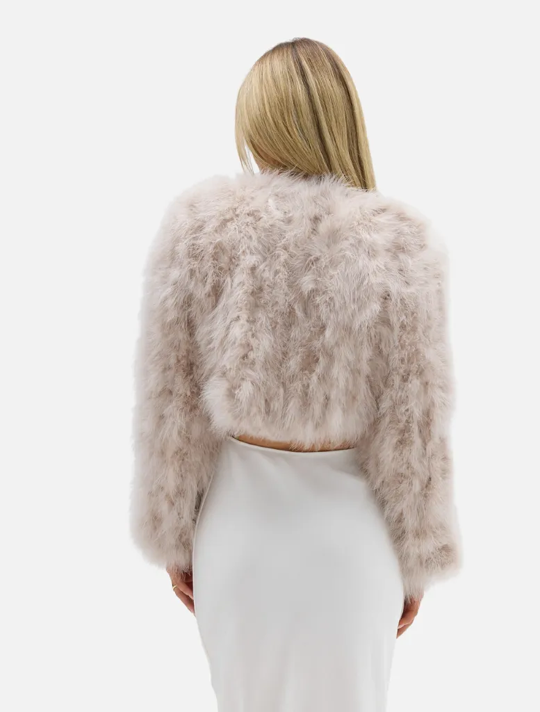 Manhattan Crop Jacket - Blush