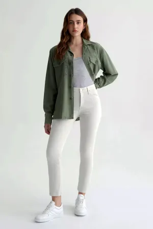 Mari Crop Jean in Fade to Graye