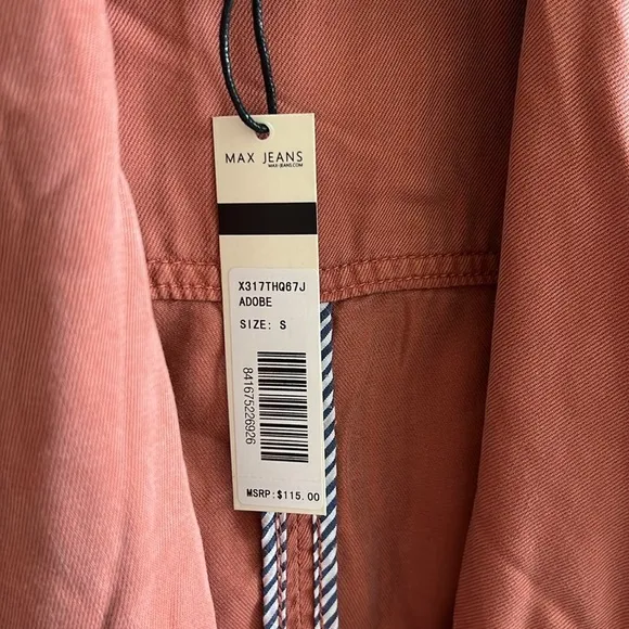MAX JEANS Open front Waterfall 100%tensel Long Jacket Size Small