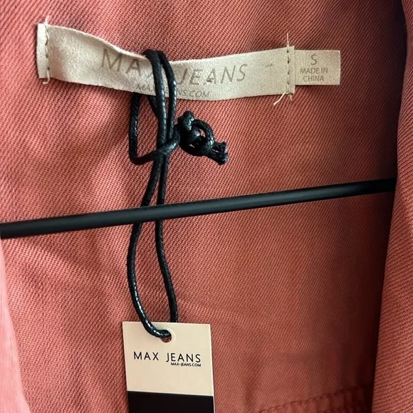 MAX JEANS Open front Waterfall 100%tensel Long Jacket Size Small