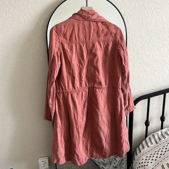 MAX JEANS Open front Waterfall 100%tensel Long Jacket Size Small