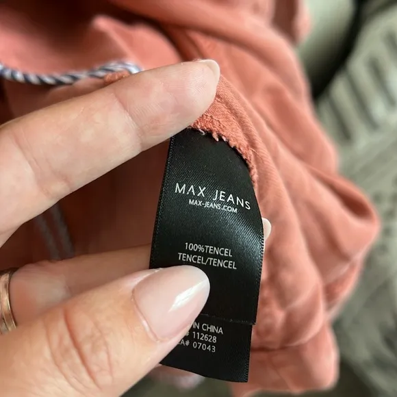 MAX JEANS Open front Waterfall 100%tensel Long Jacket Size Small