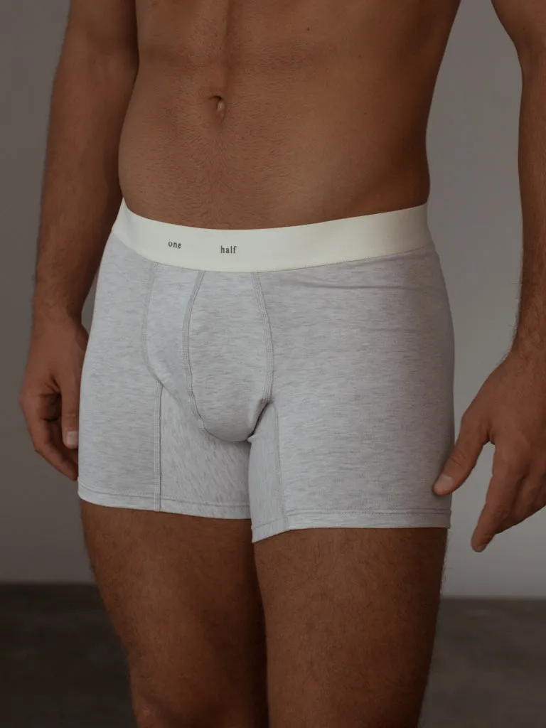 MEN CLASSIC COTTON BOXER - GRAY