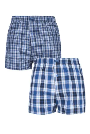 Mens 2 Pair Jeep Mens Navy Boxers