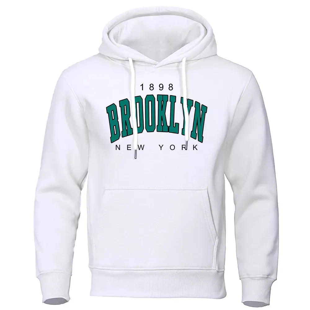 Men's Brooklyn Crewneck Sweatshirt - Vintage 1898 Design | Oversized Fit & Fashionable