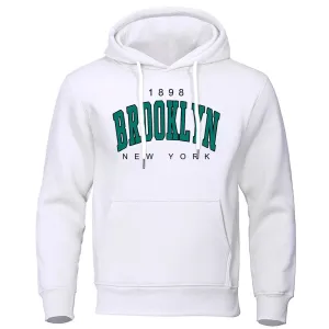 Men's Brooklyn Crewneck Sweatshirt - Vintage 1898 Design | Oversized Fit & Fashionable