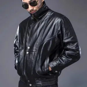 Men's Erwin Classic Black Biker Jacket