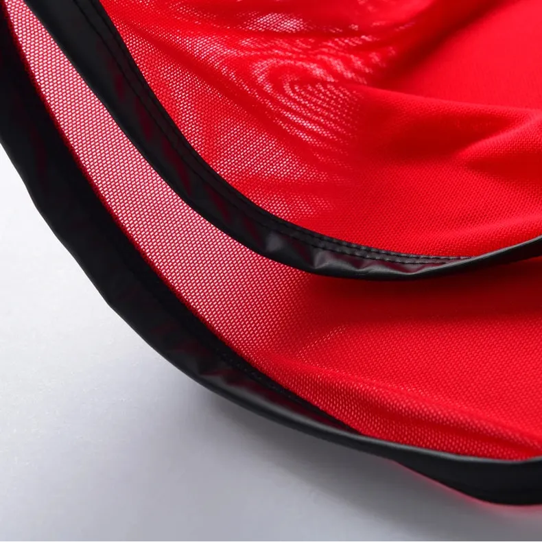 Men’s Mesh & PU Leather Snap Boxer Shorts