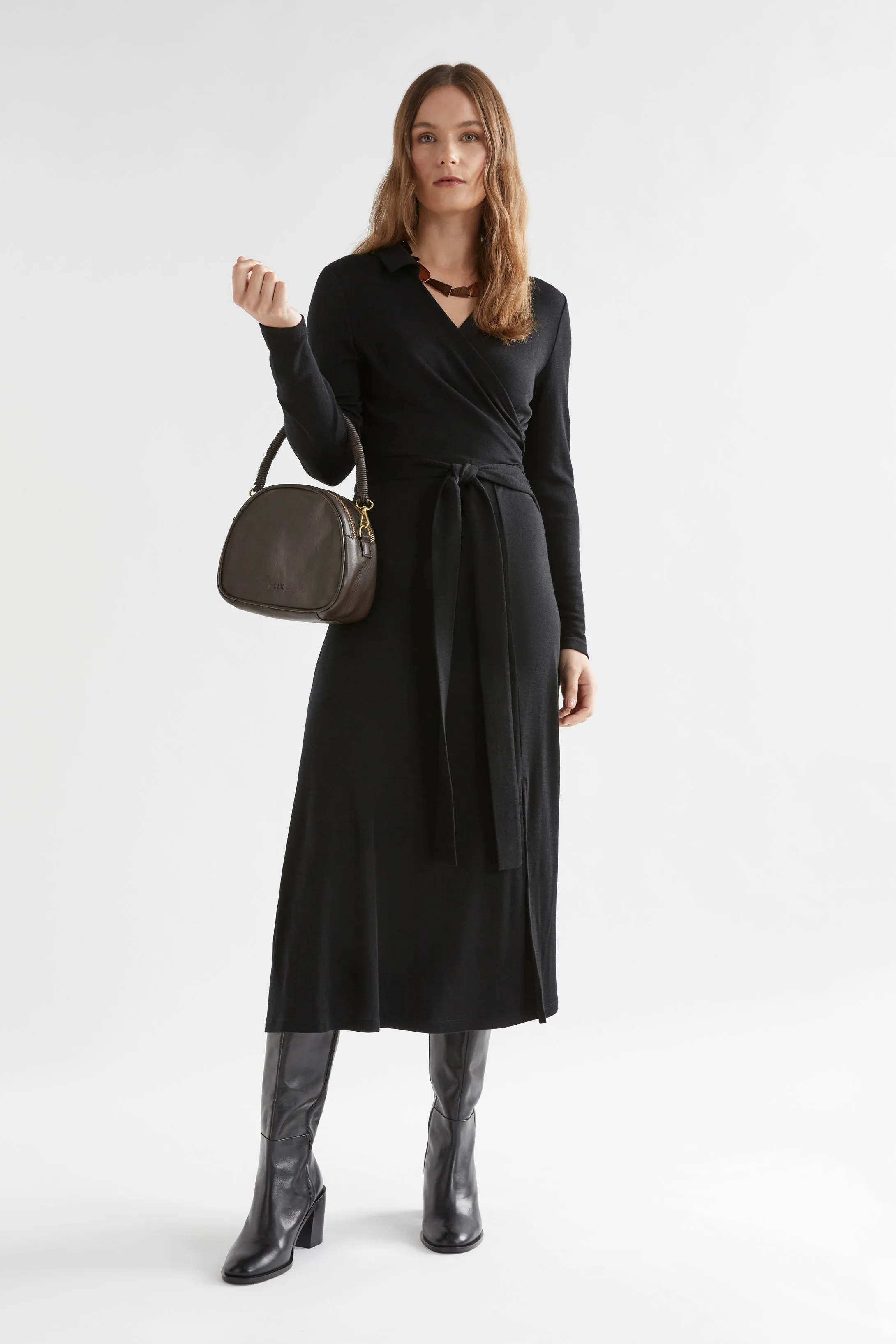 Merino Wool Wrap Dress