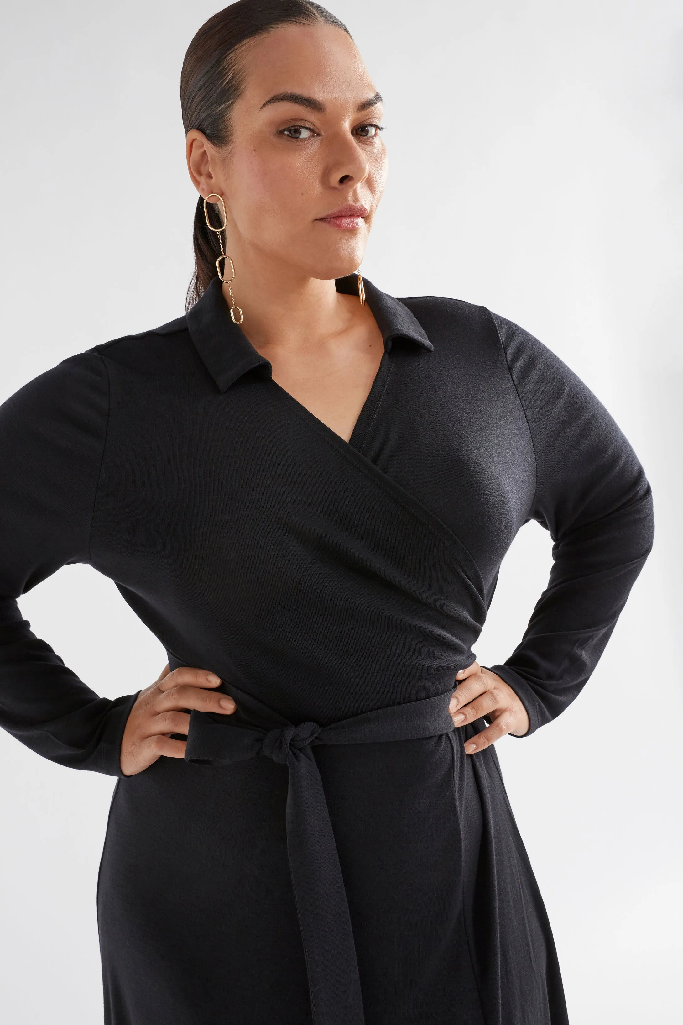 Merino Wool Wrap Dress