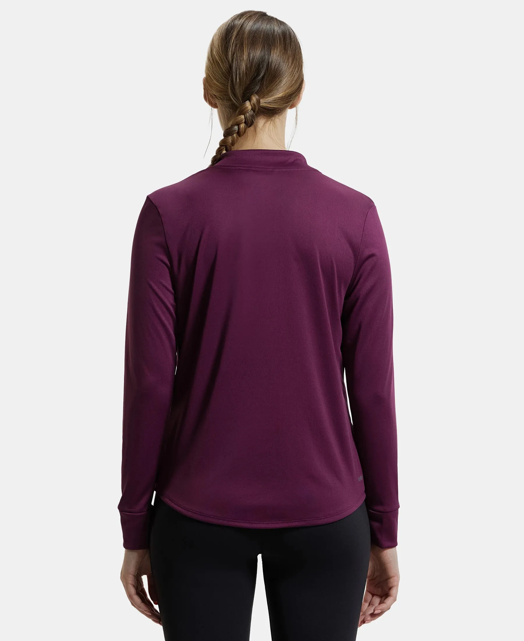 Microfiber Relaxed fit Jacket with Curved Back Hem and StayDry Treatment - Grape Wine