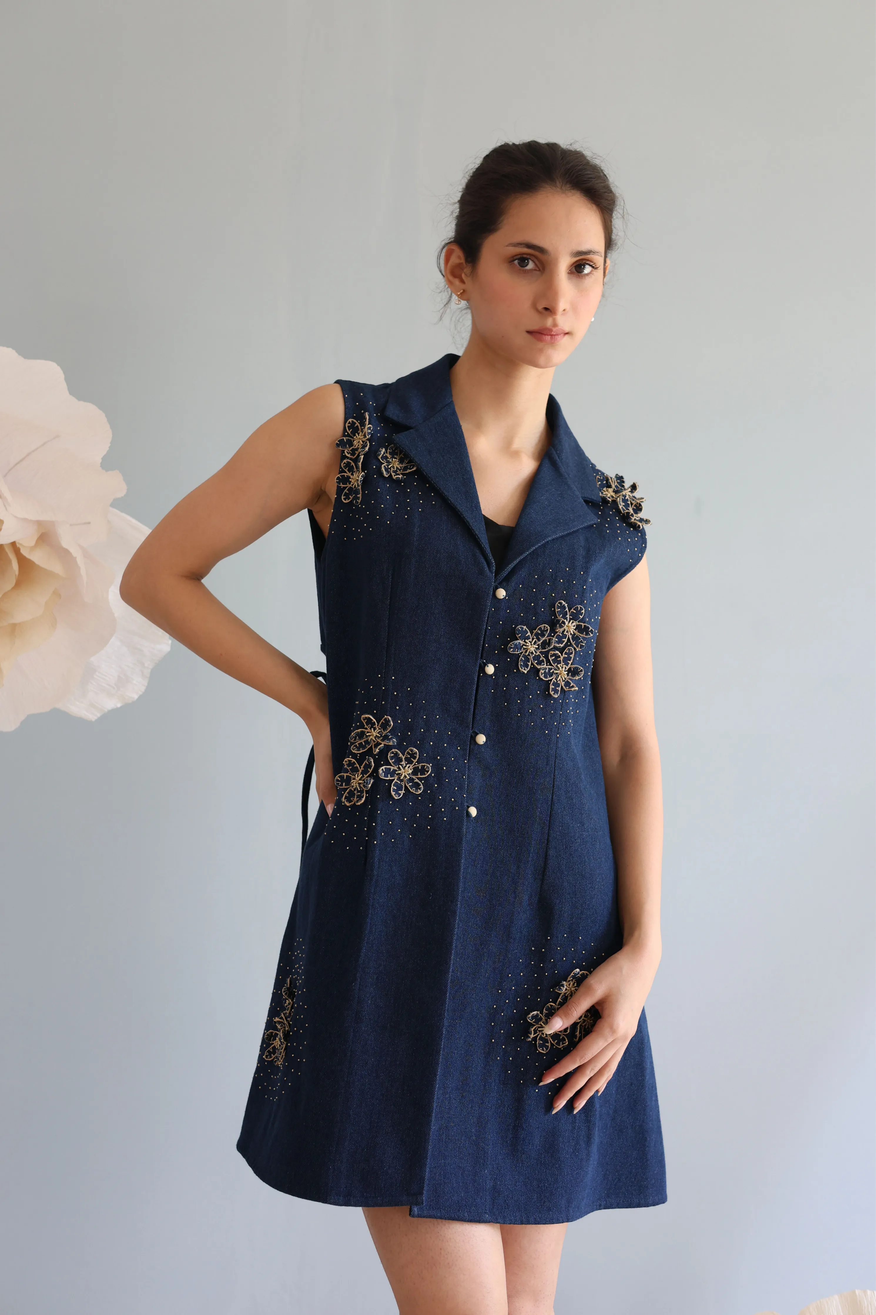 Midnight Blue Jacket Dress