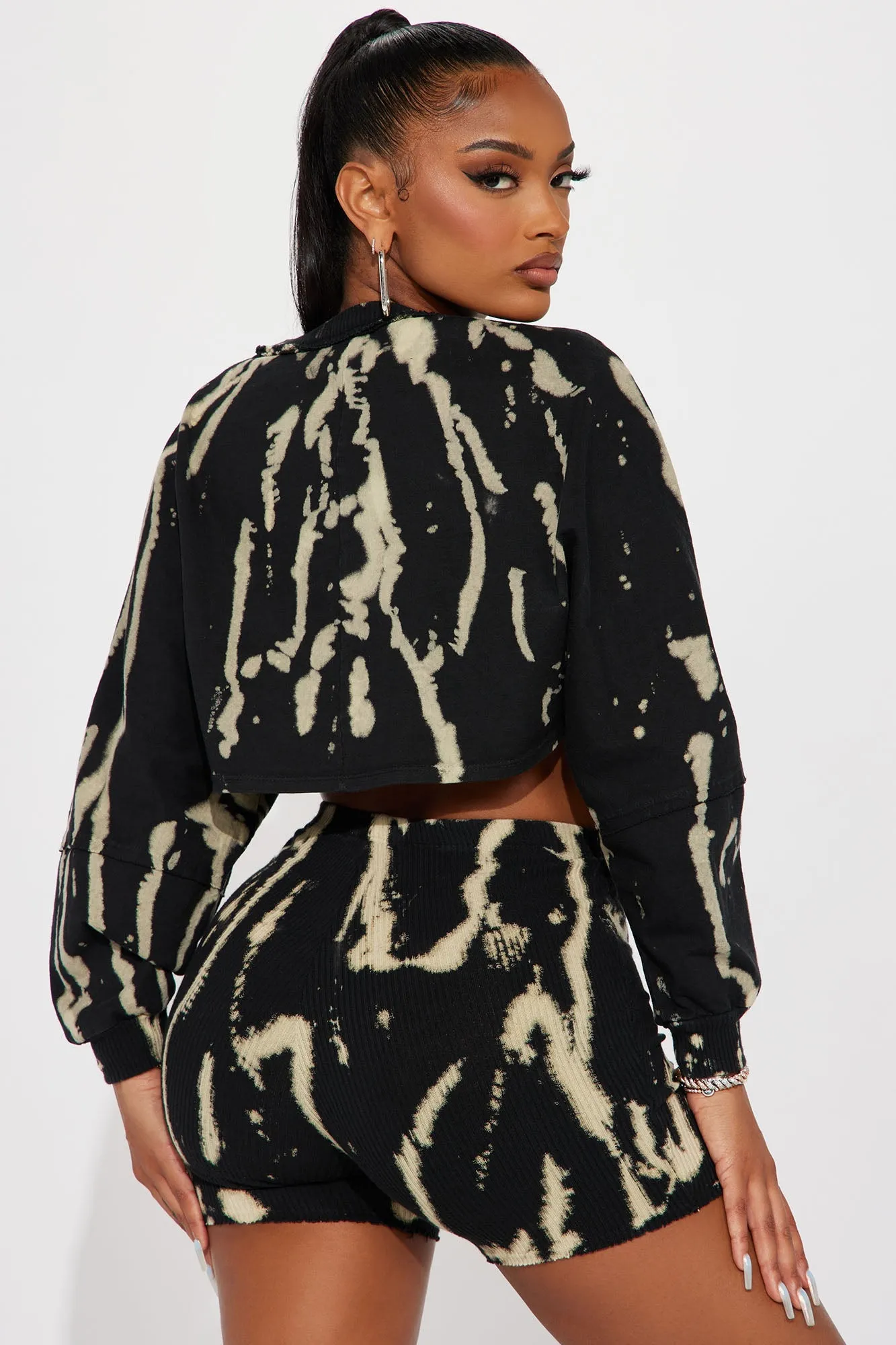 Mikah Biker Short Set - Charcoal