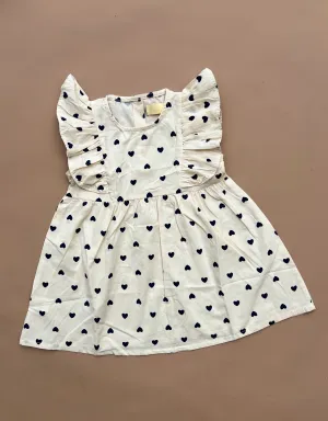 Mila Dress - Navy Hearts