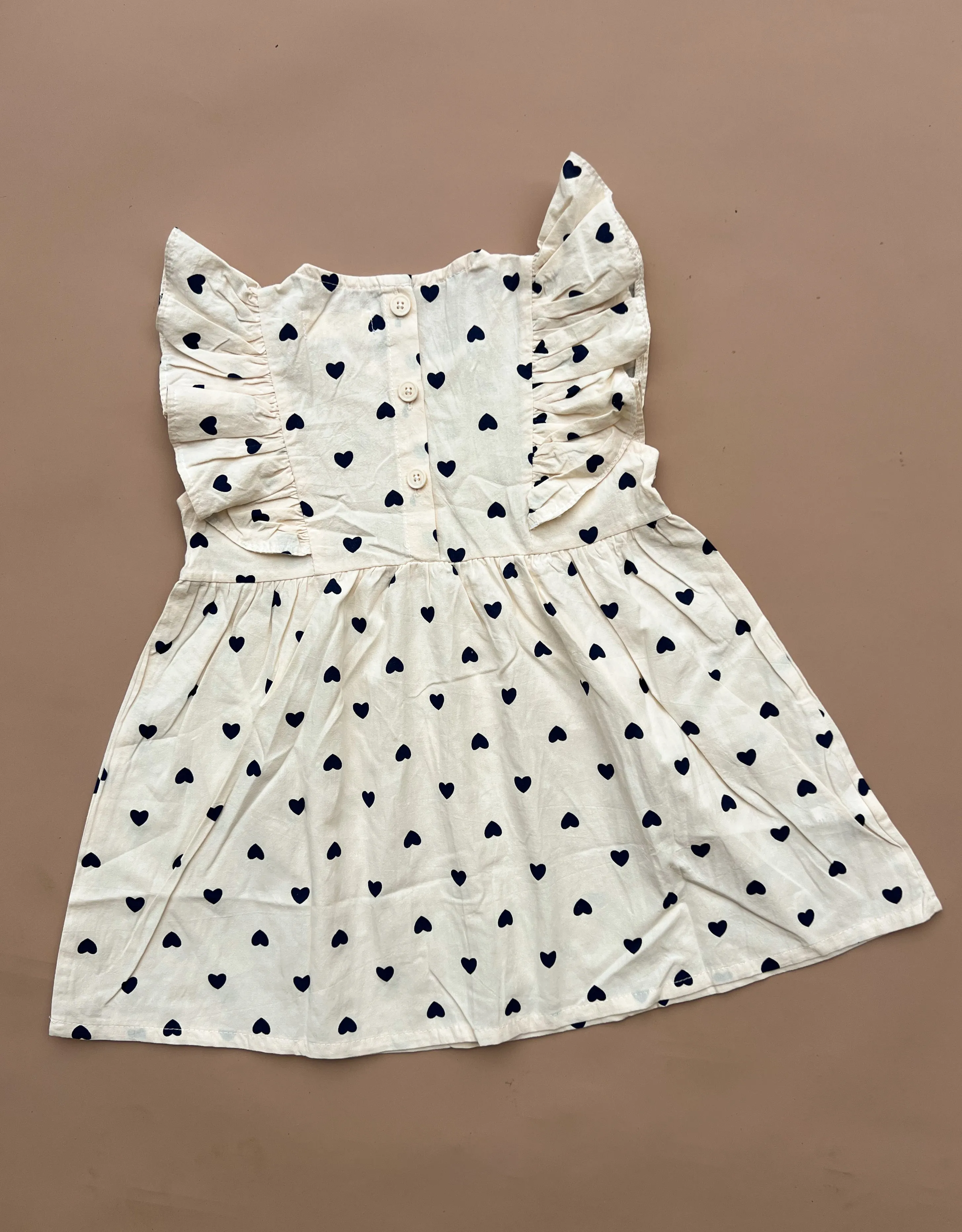 Mila Dress - Navy Hearts