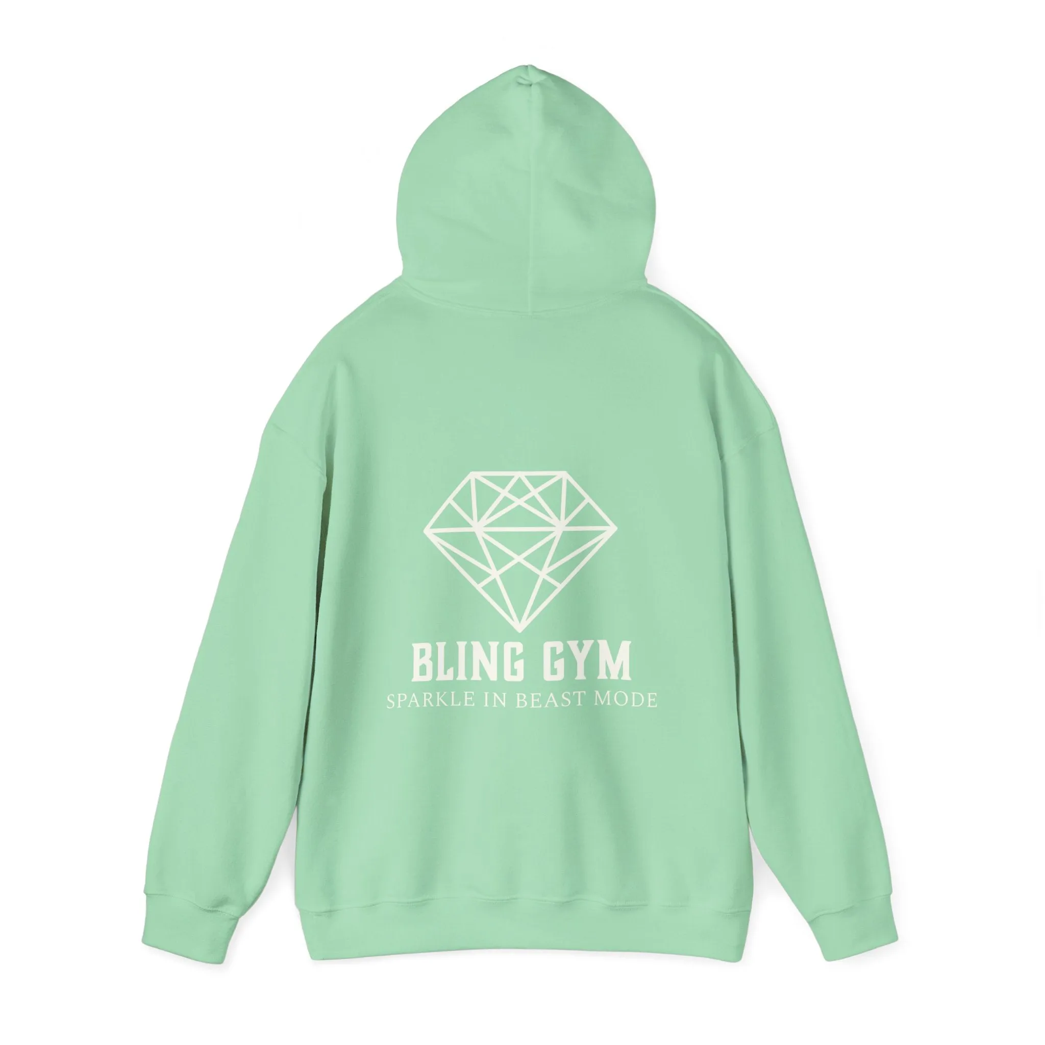 Mint Green| Bling Gym Pump Cover| Gym Hoodie| Hooded Sweatshirt| Loungewear| Airport Outfit| Oversized Hoodie