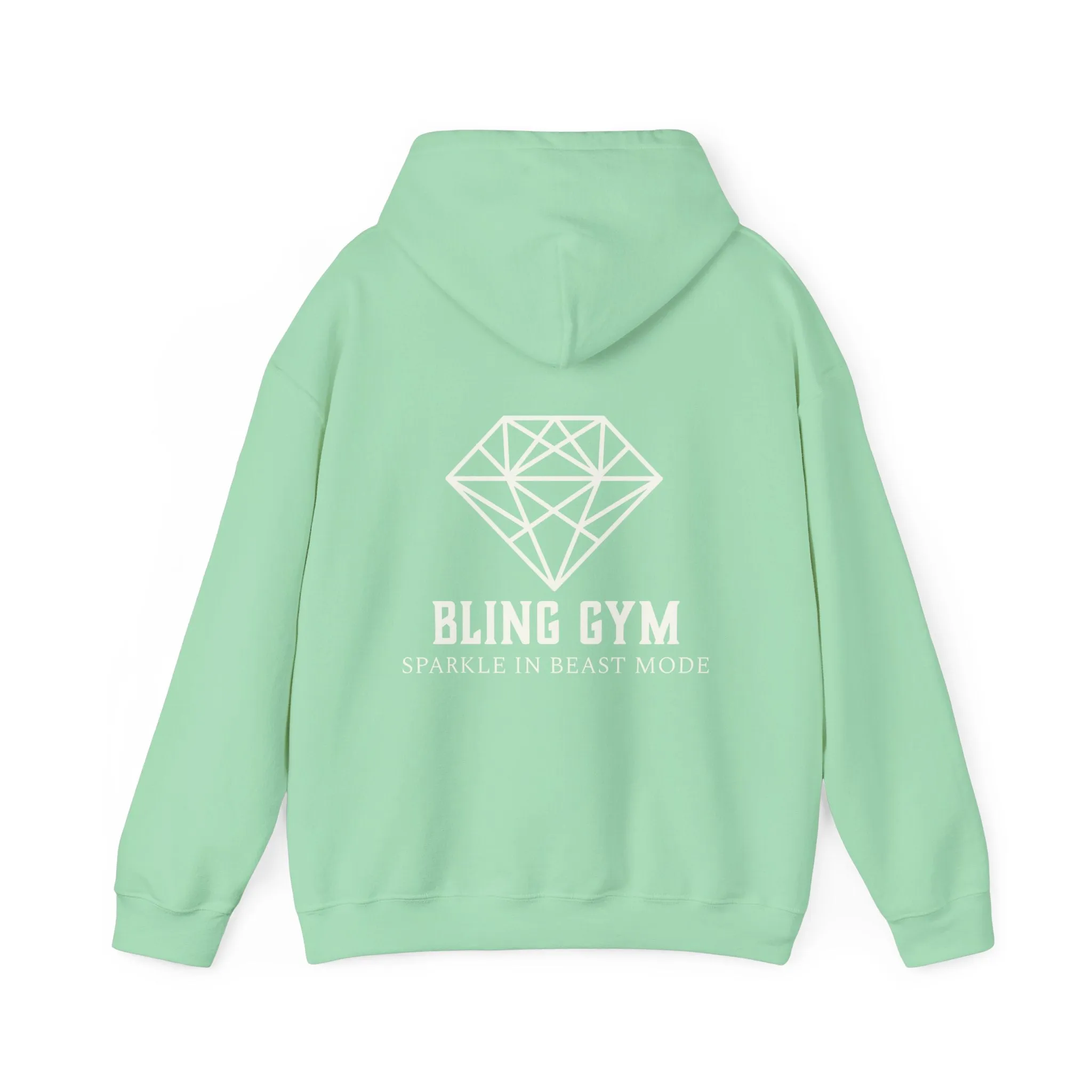 Mint Green| Bling Gym Pump Cover| Gym Hoodie| Hooded Sweatshirt| Loungewear| Airport Outfit| Oversized Hoodie
