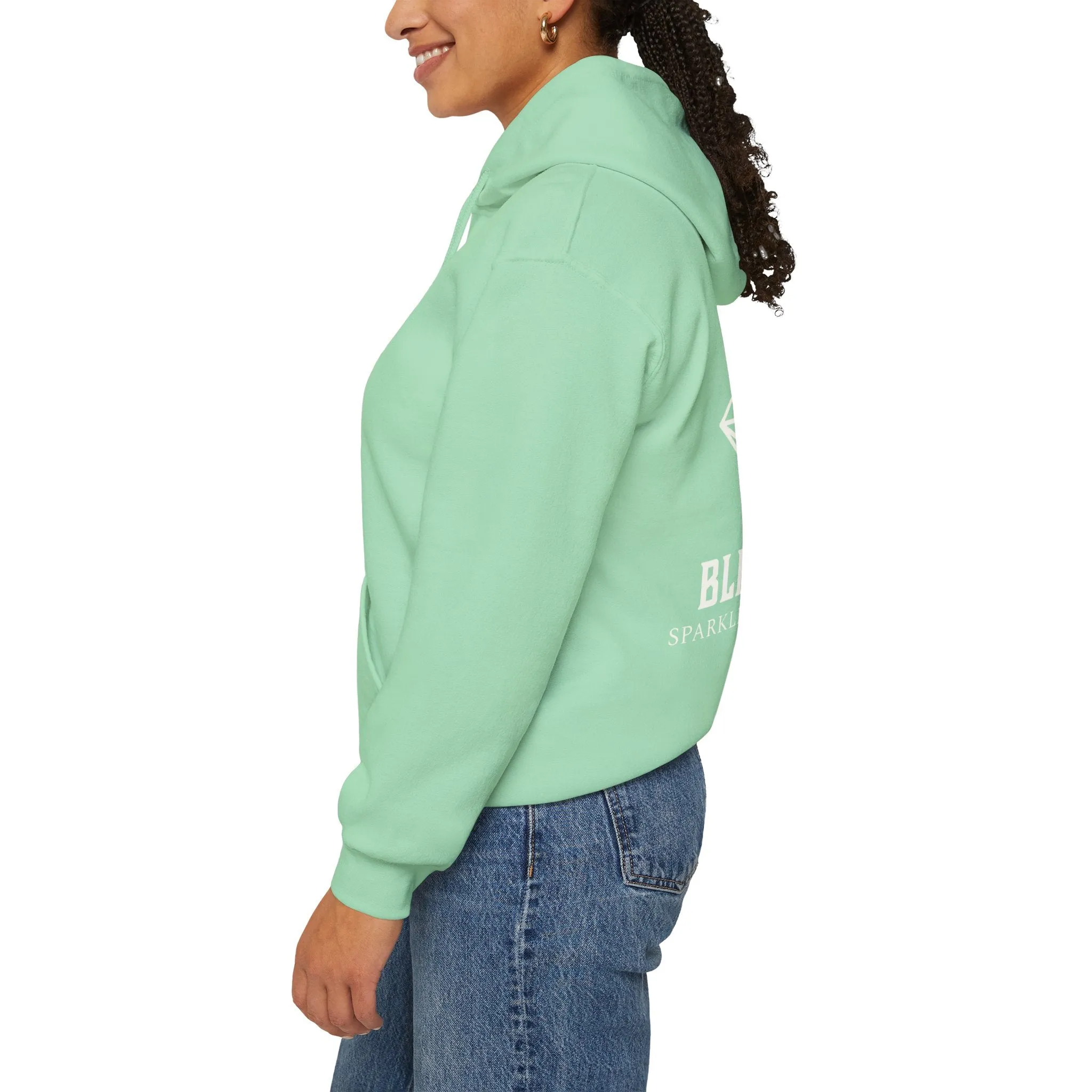 Mint Green| Bling Gym Pump Cover| Gym Hoodie| Hooded Sweatshirt| Loungewear| Airport Outfit| Oversized Hoodie