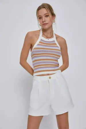 Monroe Classic Dress Shorts- Off White
