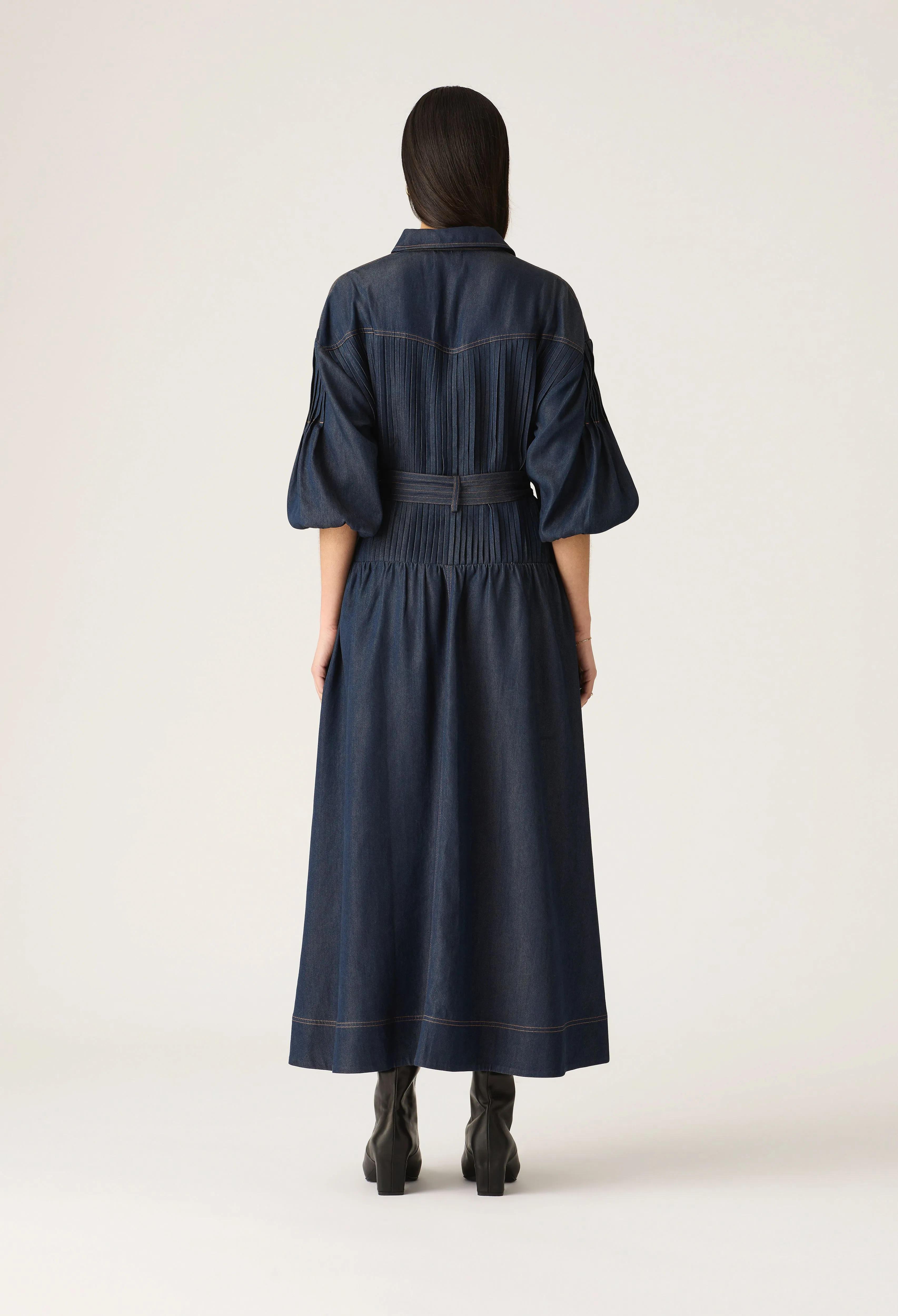 Mos the Label -Cleo Denim Shirt Dress - Indigo
