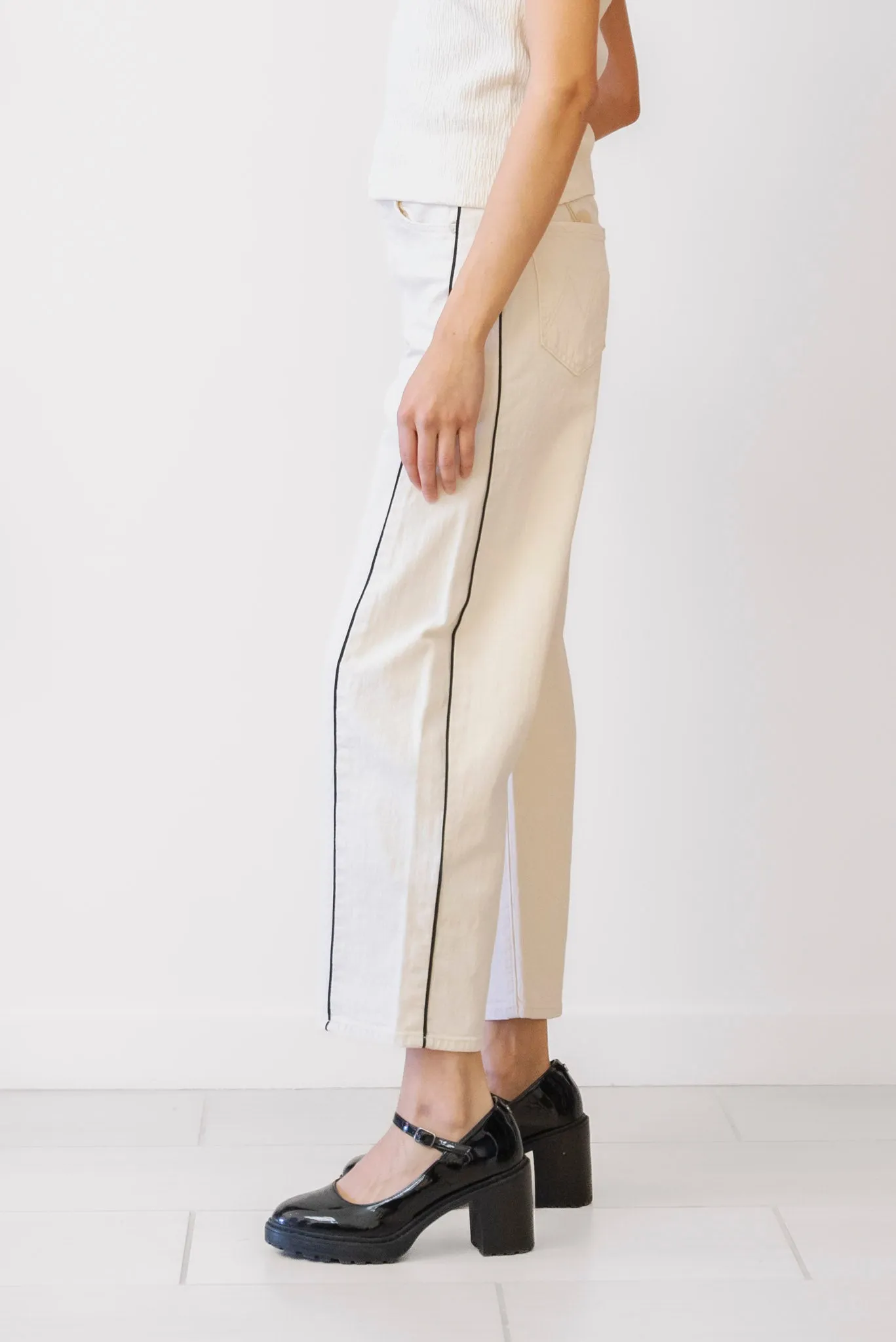 MOTHER Lil Half-Piped Ankle Jean