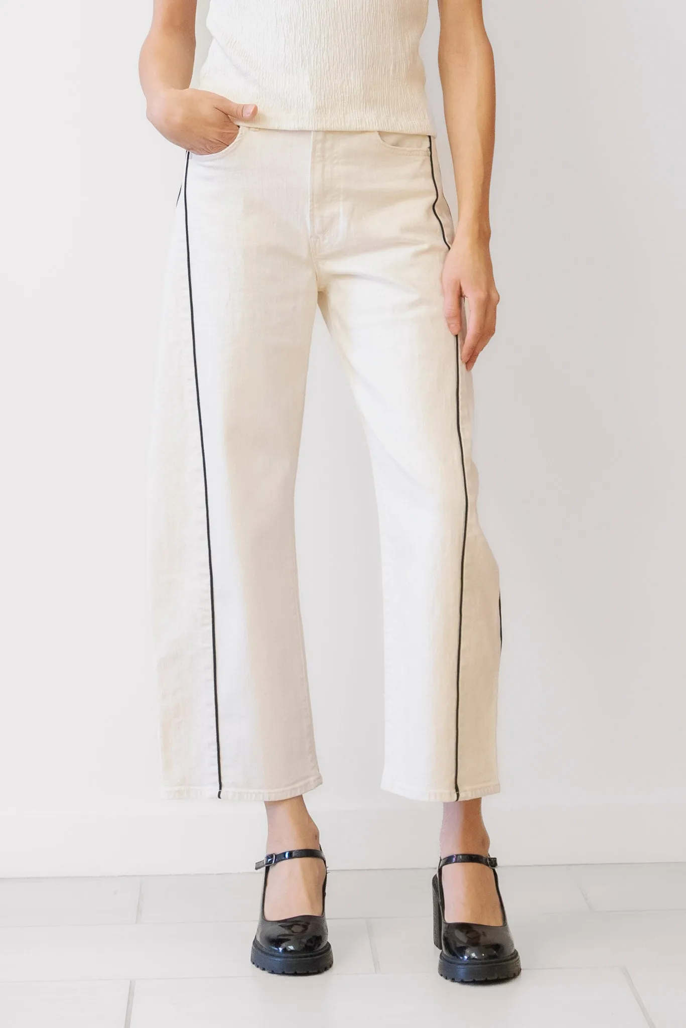 MOTHER Lil Half-Piped Ankle Jean