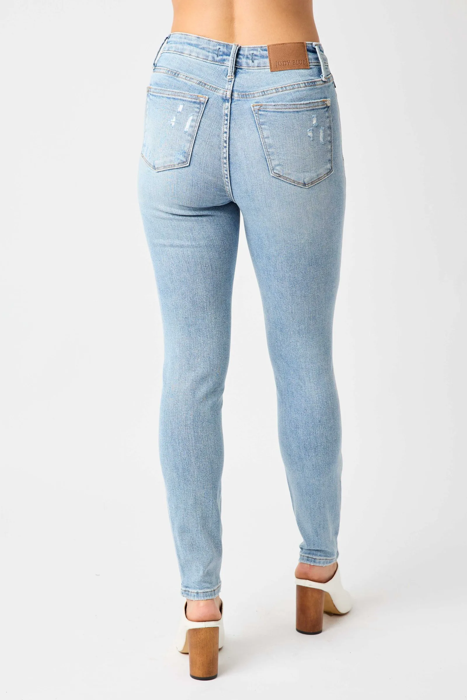 MR TUMMY CONTROL DESTROY SKINNY JEANS BY JUDY BLUE