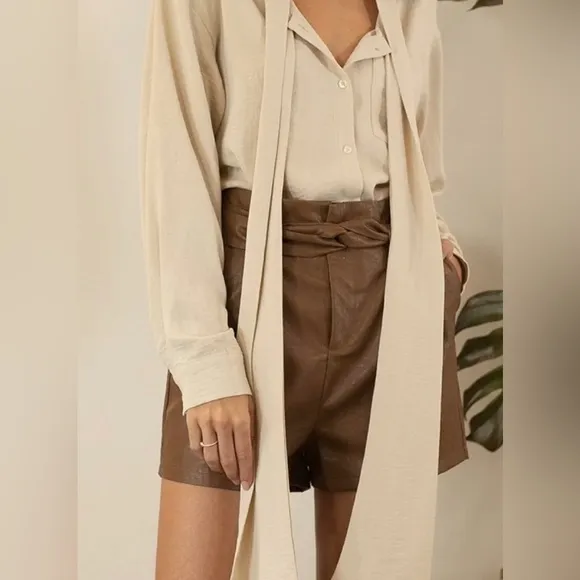 Mulla Americano Faux Leather Shorts
