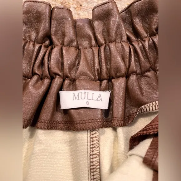 Mulla Americano Faux Leather Shorts