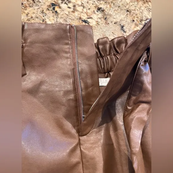Mulla Americano Faux Leather Shorts