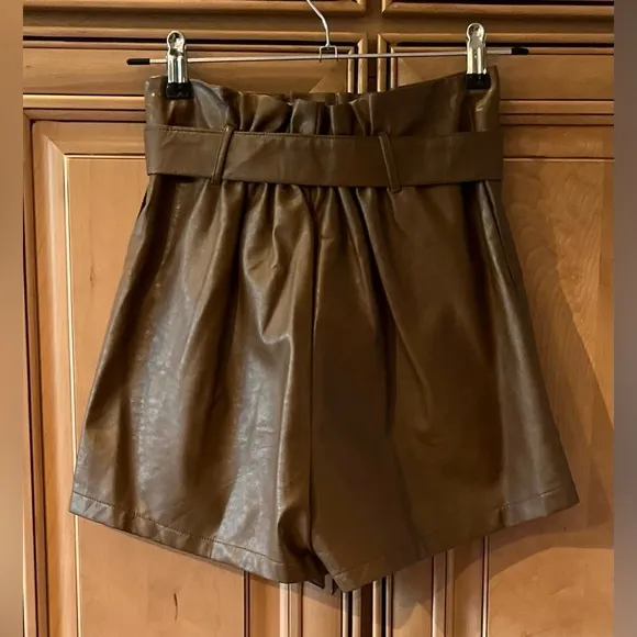 Mulla Americano Faux Leather Shorts