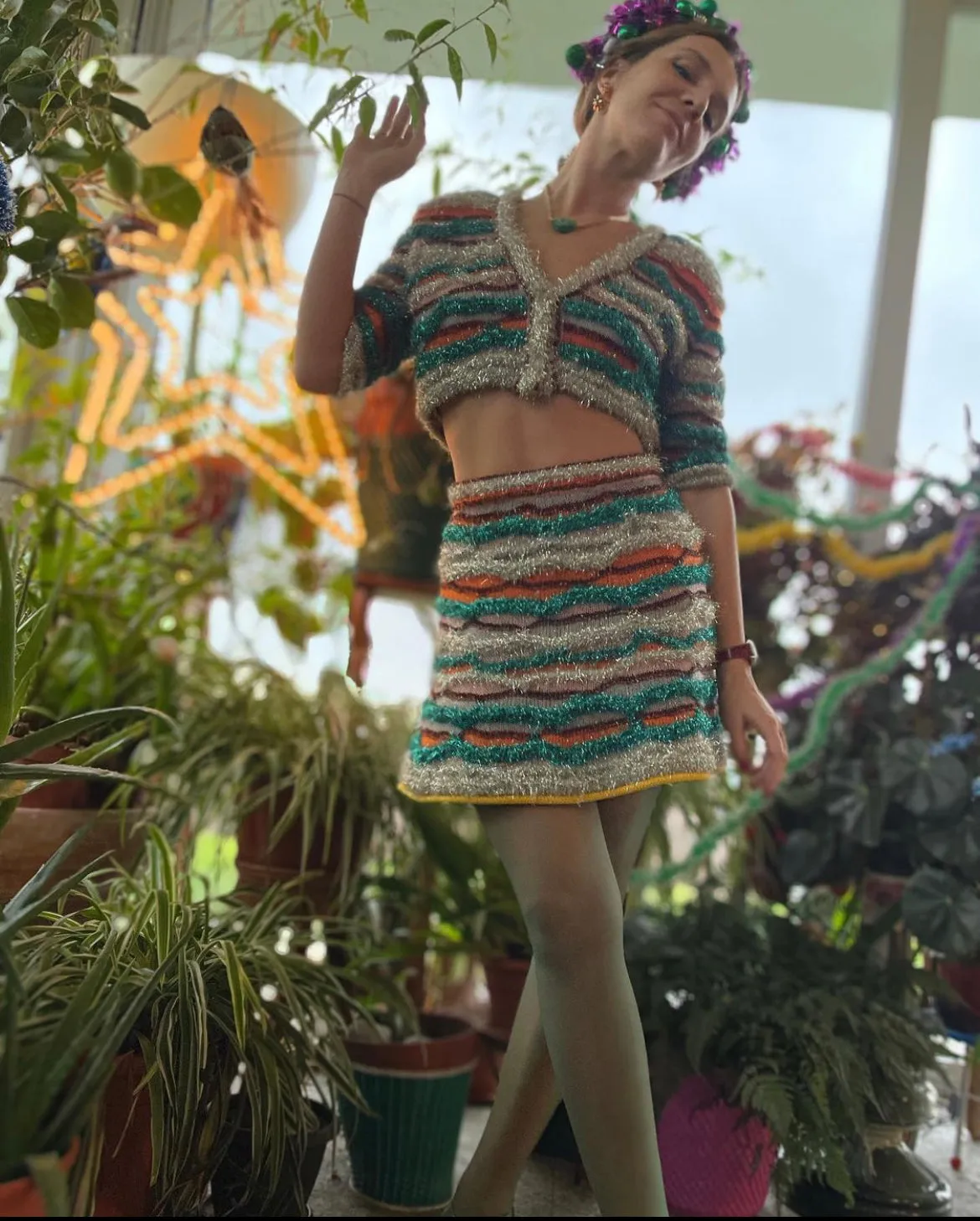Multicolour Cropped Cardigan