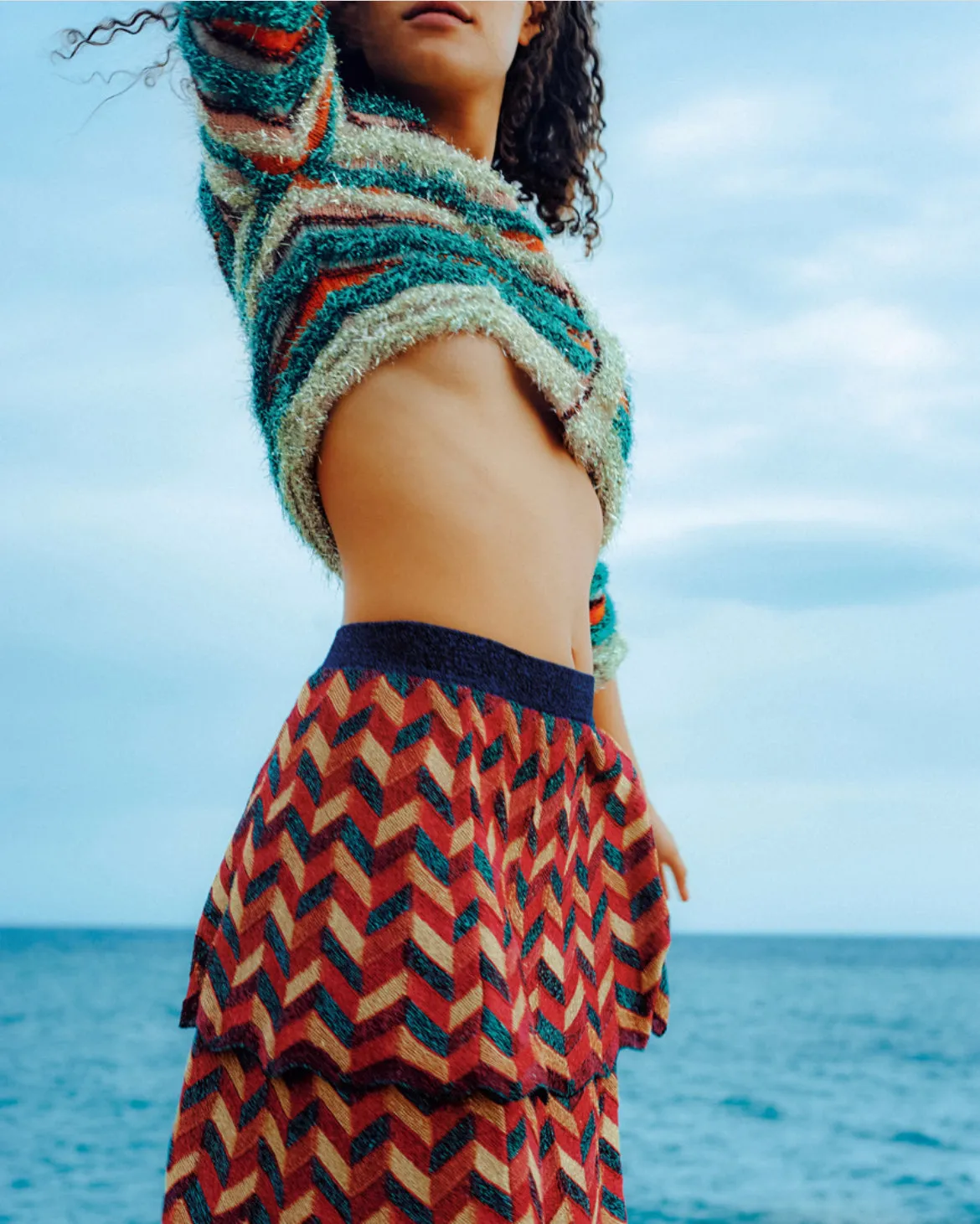 Multicolour Cropped Cardigan