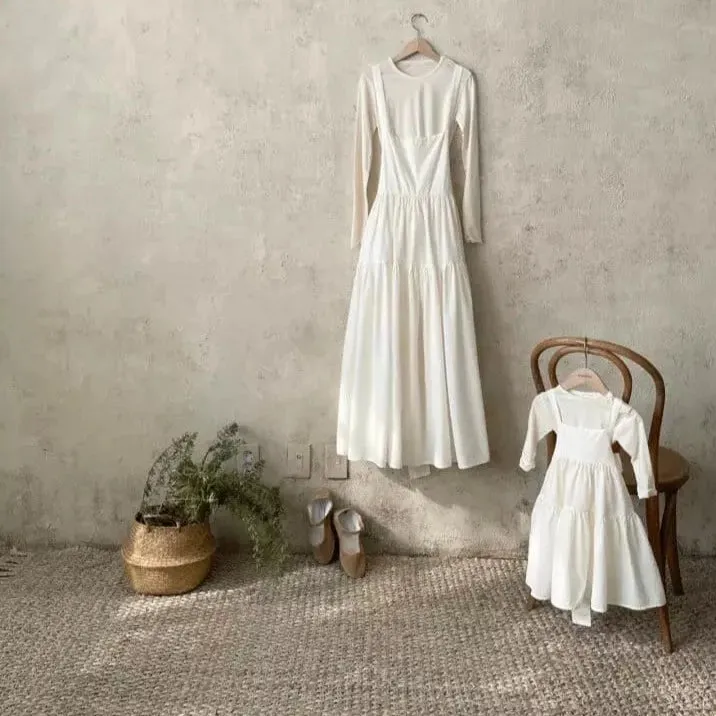 Myriel Cotton Pinafore Dress (Ivory)
