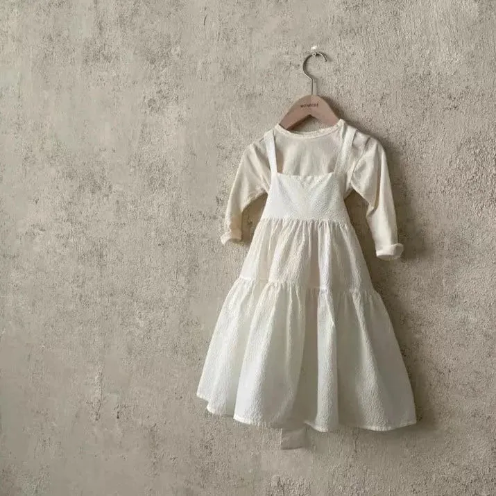 Myriel Cotton Pinafore Dress (Ivory)