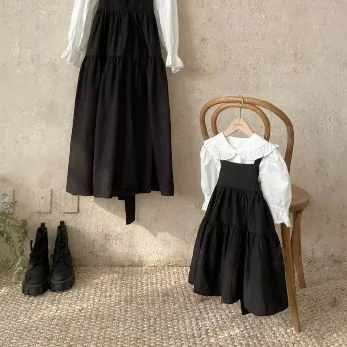 Myriel Cotton Pinafore Dress (Ivory)