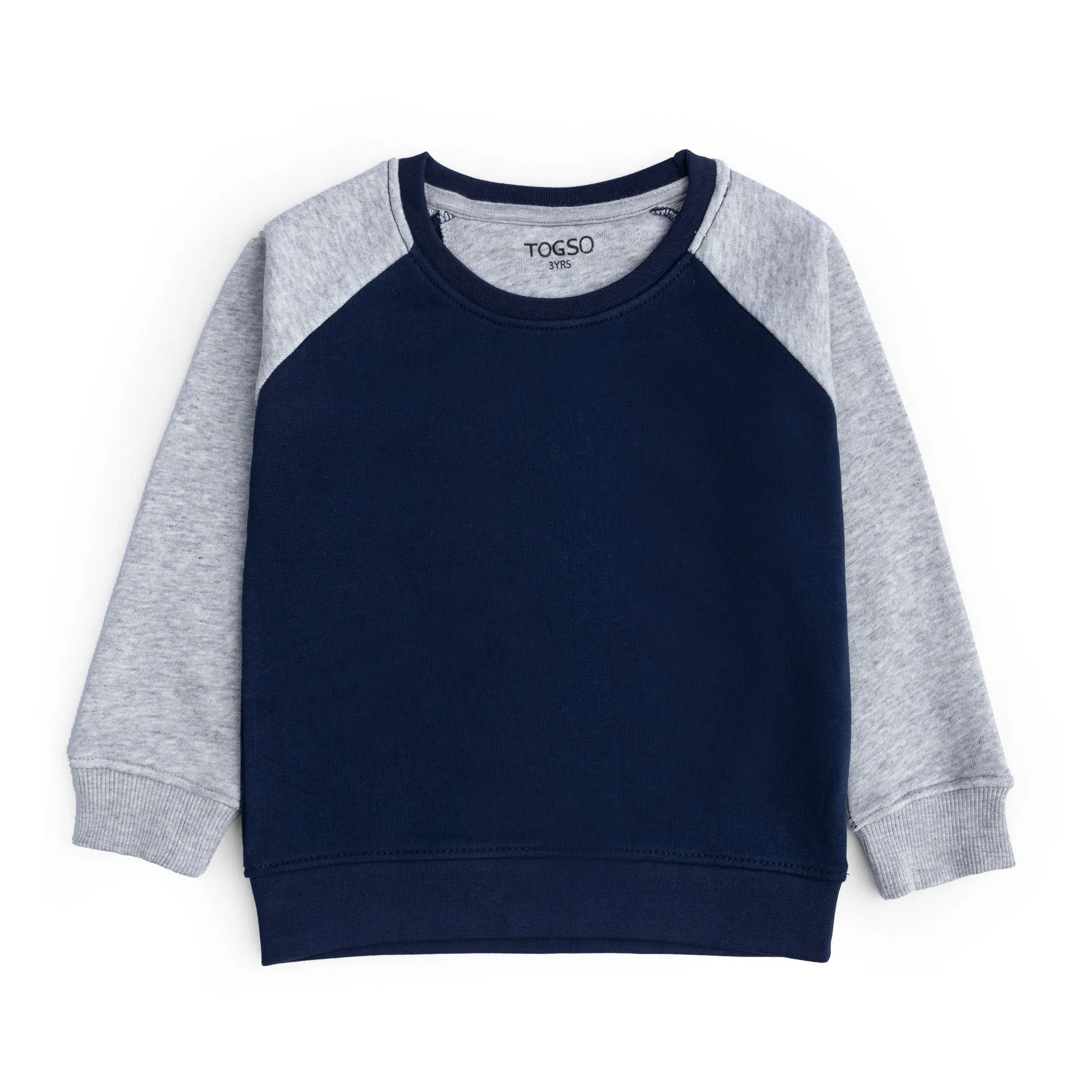 Navy Gray Terry Sweatshirt