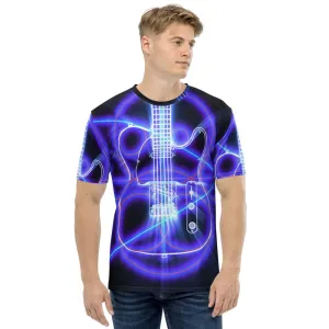 Neon Guitar Geometry All-Over Print T-shirt