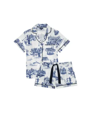 NEW ORLEANS TOILE PAJAMA SHORTS SET
