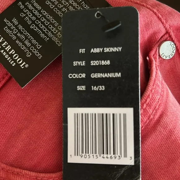 Nic &amp; Zoe Jeans in Geranium size 16/33