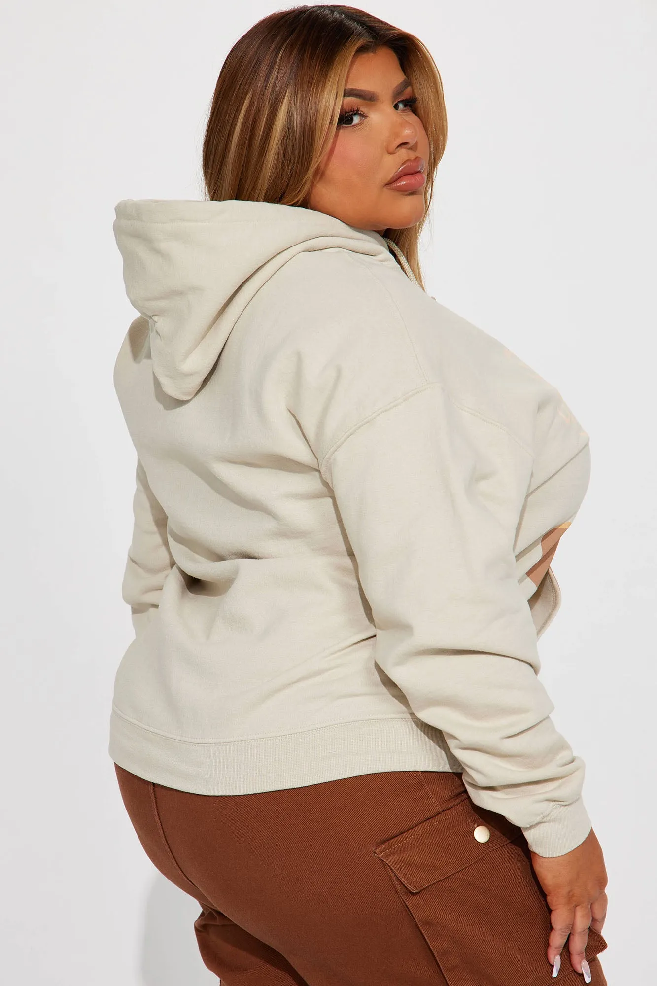 No Bad Days Teddy Bear Hoodie - Taupe