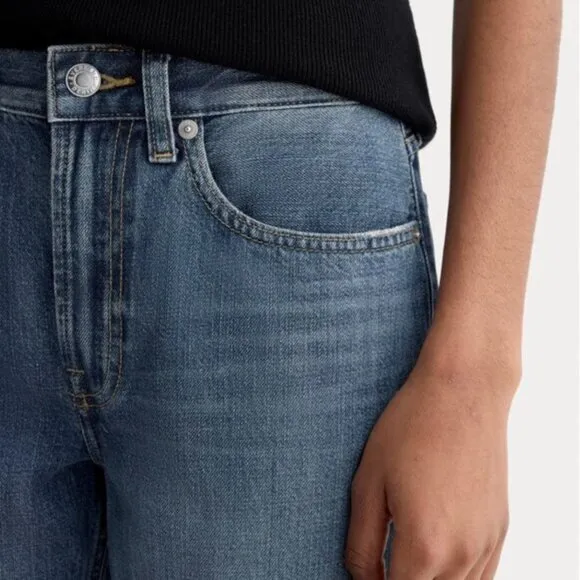 NWT Everlane The Super Soft Relaxed Jean Womens 23 Mid Indigo