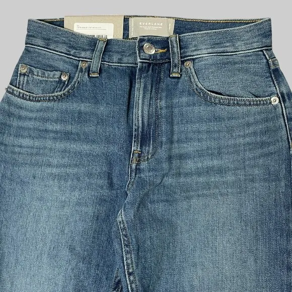 NWT Everlane The Super Soft Relaxed Jean Womens 23 Mid Indigo
