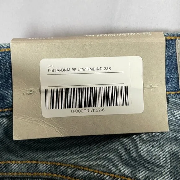 NWT Everlane The Super Soft Relaxed Jean Womens 23 Mid Indigo