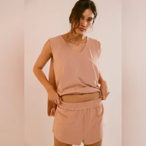 NWT Free People Women's Natural Santina Set shorts and top small