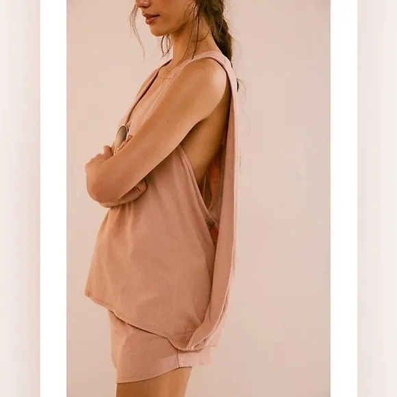 NWT Free People Women's Natural Santina Set shorts and top small