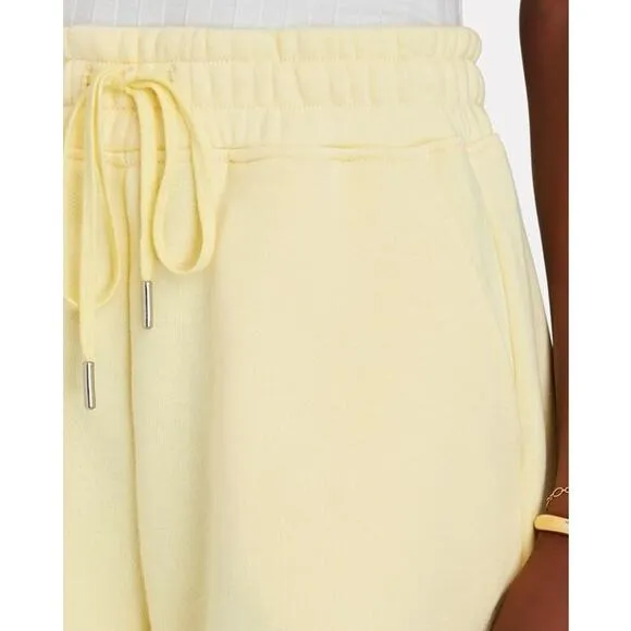 NWT Jonathan Simkhai Standard Evie Terry Sweat Shorts Lemon Women's Size XL