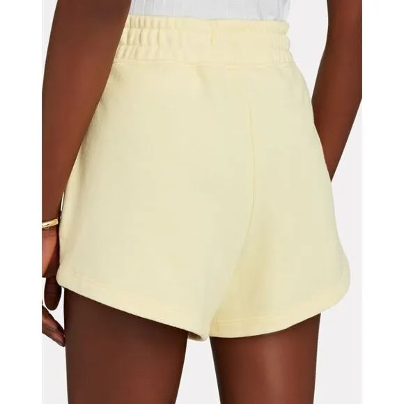 NWT Jonathan Simkhai Standard Evie Terry Sweat Shorts Lemon Women's Size XL